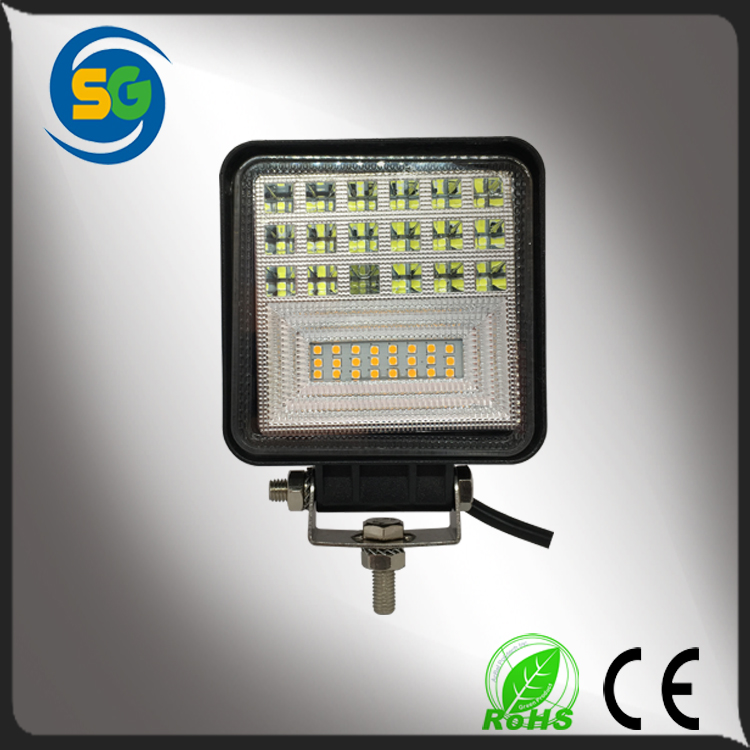 Combination LED work light with yellow turning light